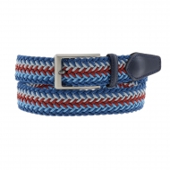 Cintura elastica italiana in blu, grigio e bordeaux